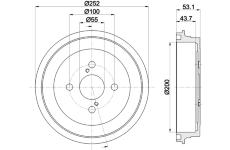 Brzdový buben HELLA 8DT 355 301-901