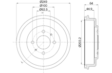 Brzdový buben HELLA 8DT 355 302-691