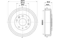 Brzdový bubon HELLA 8DT 355 303-271