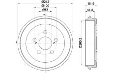 Brzdový bubon HELLA 8DT 355 303-601