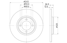 Brzdový kotouč HELLA 8DD 355 100-021