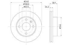 Brzdový kotouč HELLA 8DD 355 100-531