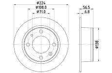 Brzdový kotouč HELLA 8DD 355 100-681