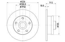 Brzdový kotouč HELLA 8DD 355 102-751