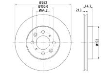 Brzdový kotúč HELLA 8DD 355 118-401