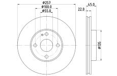 Brzdový kotouč HELLA 8DD 355 103-181