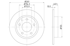 Brzdový kotouč HELLA 8DD 355 103-231