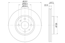 Brzdový kotouč HELLA 8DD 355 103-971