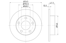 Brzdový kotouč HELLA 8DD 355 105-681