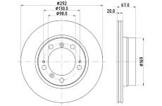 Brzdový kotúč HELLA 8DD 355 105-721