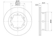 Brzdový kotouč HELLA 8DD 355 105-811