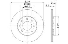 Brzdový kotouč HELLA 8DD 355 107-581