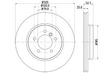 Brzdový kotouč HELLA 8DD 355 127-601