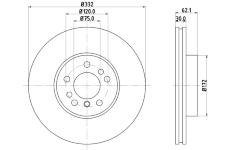 Brzdový kotouč HELLA 8DD 355 127-631