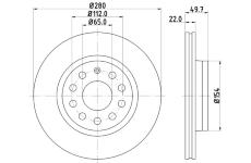 Brzdový kotúč HELLA 8DD 355 127-991