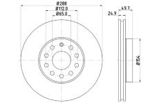 Brzdový kotúč HELLA 8DD 355 109-571