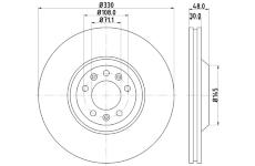 Brzdový kotouč HELLA 8DD 355 128-221