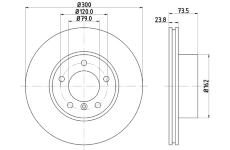 Brzdový kotouč HELLA 8DD 355 128-421