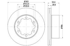 Brzdový kotouč HELLA 8DD 355 118-061