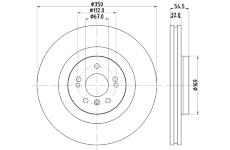 Brzdový kotouč HELLA 8DD 355 113-191