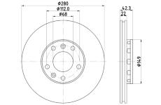 Brzdový kotúč HELLA 8DD 355 113-321