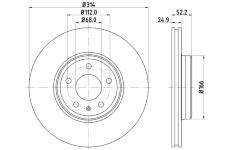 Brzdový kotúč HELLA 8DD 355 113-881