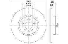 Brzdový kotouč HELLA 8DD 355 113-911