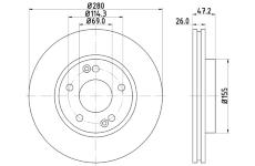 Brzdový kotúč HELLA 8DD 355 118-151