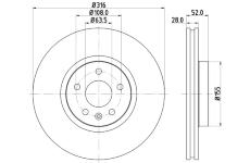 Brzdový kotouč HELLA 8DD 355 129-511