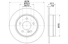 Brzdový kotouč HELLA 8DD 355 114-181