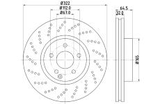 Brzdový kotouč HELLA 8DD 355 114-231