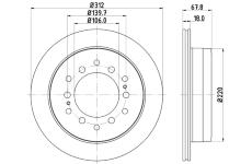 Brzdový kotouč HELLA 8DD 355 114-861