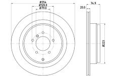 Brzdový kotouč HELLA 8DD 355 115-291