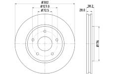 Brzdový kotouč HELLA 8DD 355 129-011