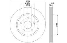 Brzdový kotouč HELLA 8DD 355 115-921