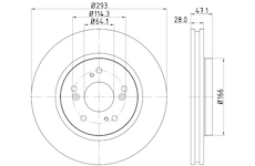 Brzdový kotúč HELLA 8DD 355 115-941