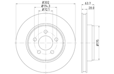 Brzdový kotouč HELLA 8DD 355 119-241