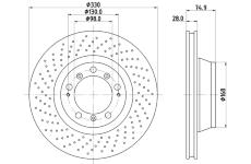 Brzdový kotúč HELLA 8DD 355 135-051