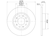 Brzdový kotouč HELLA 8DD 355 116-671