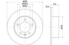 Brzdový kotouč HELLA 8DD 355 117-131