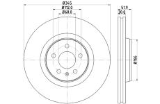 Brzdový kotouč HELLA 8DD 355 117-181