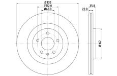 Brzdový kotouč HELLA 8DD 355 118-021