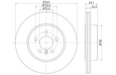 Brzdový kotouč HELLA 8DD 355 119-281