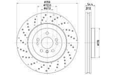Brzdový kotouč HELLA 8DD 355 122-541