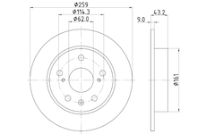 Brzdový kotouč HELLA 8DD 355 120-531