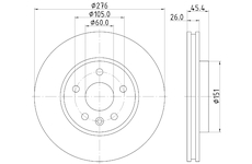 Brzdový kotouč HELLA 8DD 355 122-841