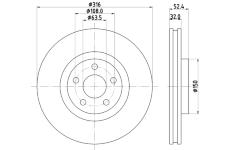 Brzdový kotouč HELLA 8DD 355 126-701