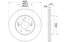 Brzdový kotúč HELLA 8DD 355 126-951