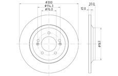 Brzdový kotouč HELLA 8DD 355 131-381