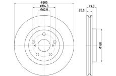 Brzdový kotouč HELLA 8DD 355 135-241